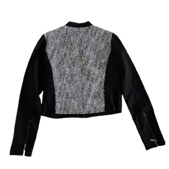 Elie Tahari Tweed Moto Jacket - Picture 2 of 6